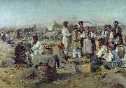 Vladimir Makovsky Market in Poltava Spain oil painting artist